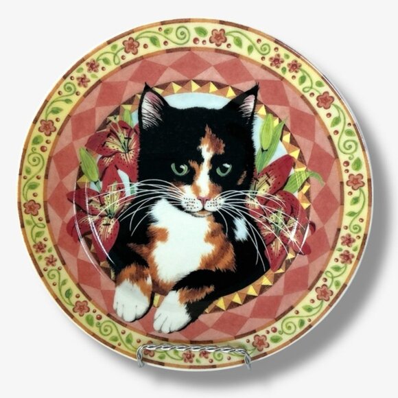 Cat's Meow Plate by SADEK Decorative Vintage Collective Made in Japan 8 1/4 in - Picture 16 of 16